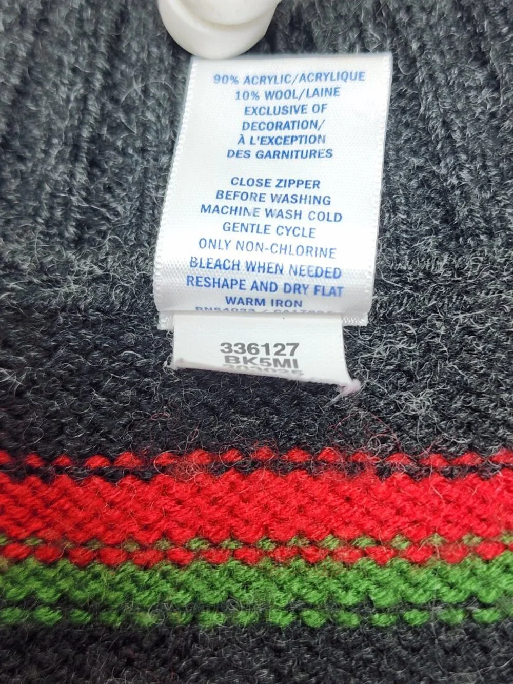 Old Navy Kids Knit Sweater Size 4T Fair Isle Nordic Christmas Pattern 1/4 Zip